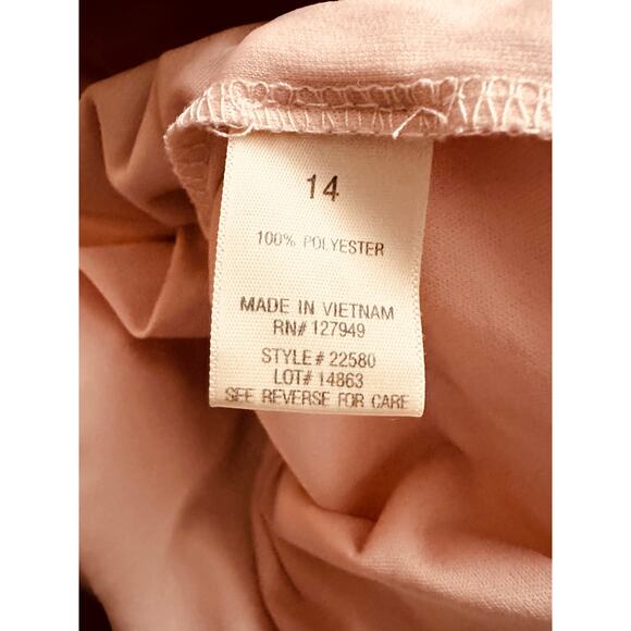 Emma & Michele Women's Sleeveless Lacey Light Pink Dress Size 14 - Picture 7 of 8